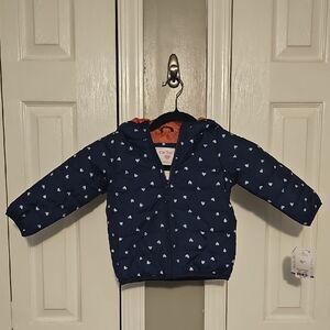 Carter's Blue and White Polka Dot Top Cozy Fleece
